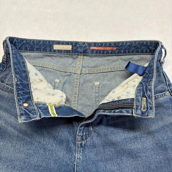 Pilcro Anthropologie High Rise Wide Leg Ankle Blue Denim Jeans Size 29 - Picture 8 of 15